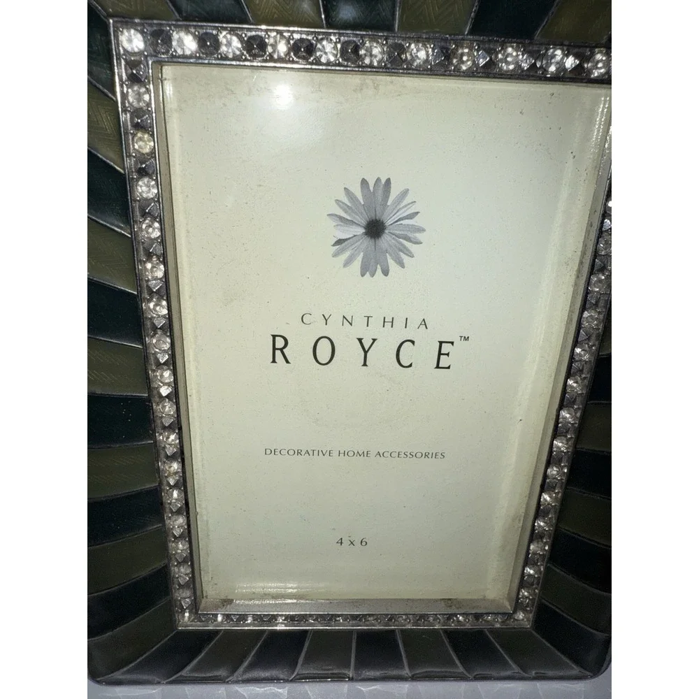 Cynthia Royce 4x6 Decorative Enamel Picture‎ Frames Set of 2 New! 2003 Green